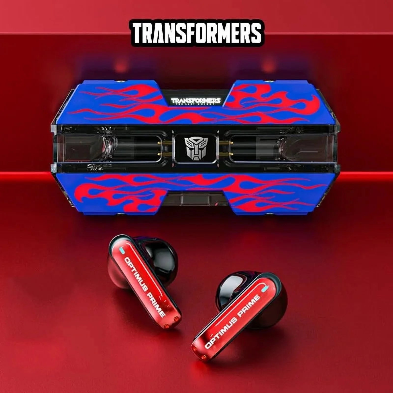 Transformers TF-T01 Bluetooth 5.3 Earphone HIFI Sound Headset TWS Wireless Headphones Low Latency Gaming Music Dual Mode Earbuds Blue